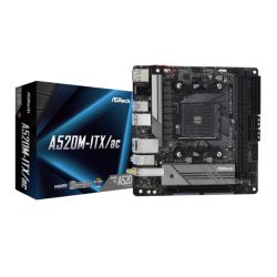 ASRock A520M-ITX/AC Mini ITX AM4 Motherboard WiFi M.2 DDR4 ASRock A520M-ITX/AC Mini ITX AM4 Motherboard WiFi M.2 DDR4